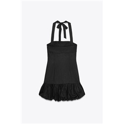 VESTIDO MINI BAJO ABULLONADO