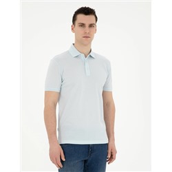 Açık Mavi Slim Fit Merserize Tişört