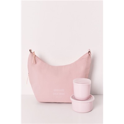 Bolsa térmica porta alimentos rosa