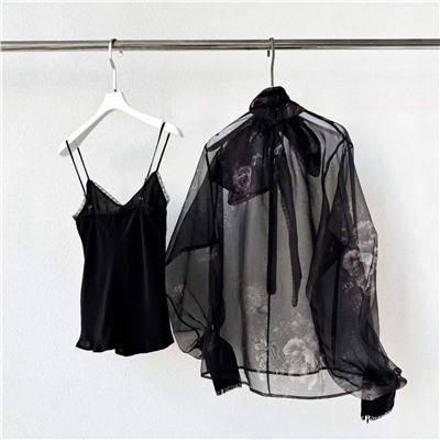 Тончайшая блузка из шелка   ZIMMERMAN*N