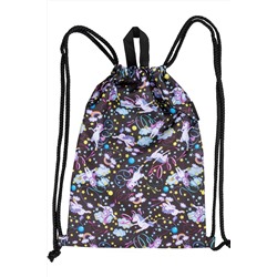 Мешок для обуви Единороги гимнасты черный