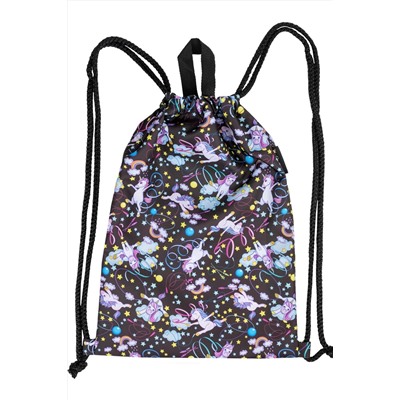 Мешок для обуви Единороги гимнасты черный