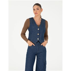 İndigo Slim Fit Yelek