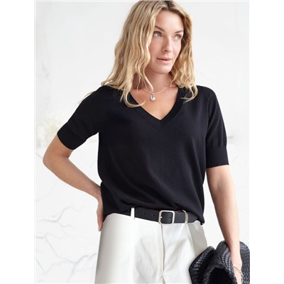 Джемпер тонкой вязки из вискозы с нейлоном