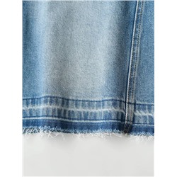 Женские джинсовые шорты Selfwh*o с завышенной талией и необработанными краями, экспорт