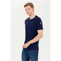 Erkek Lacivert Basic Bisiklet Yaka Tişört