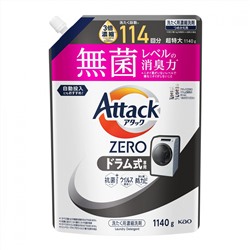 KAO Гель для стирки ATTACK ZERO Plus суперконц с защит от осед грязи 1140 гр., см уп