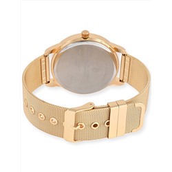 HIS AND HERS GOLD MESH STRAP WATCH SET