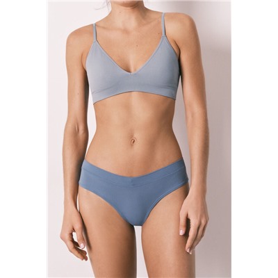 Braga ancha brasileña frunce azul