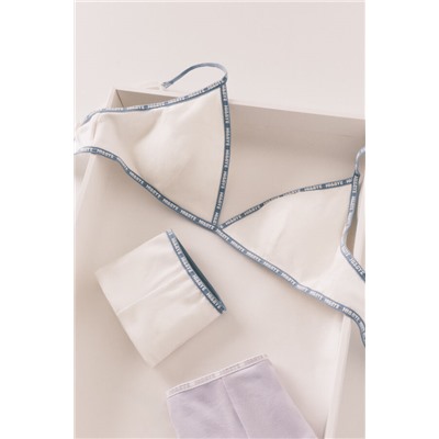 Pack 2 bragas bóxer morado y blanco