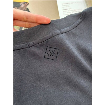 Мужская футболка с круглым вырезом и планкой-хенли (4 цвета)  ЛОРО ПИАН*О