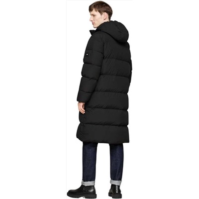 Мужской длинный пуховик с капюшоном ТОММИ ХИЛФИГЕ*Р