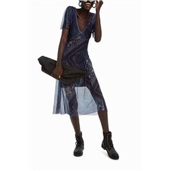 Vestido evasé doble capa