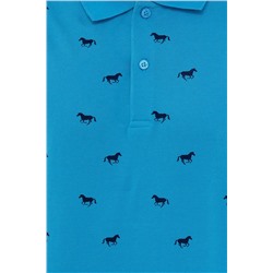 Erkek Kobalt Polo Yaka Tişört
