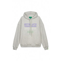 Sudadera capucha felpa algodón gris
