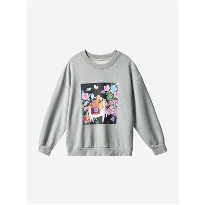 Женский свитшот с ярким принтом  АЙСИК*Л