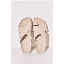 Sandalia bio tiras cruzadas beige