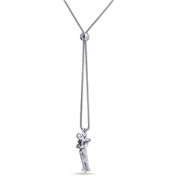 Кулон Объятия (покрытие родий), Есть комплект