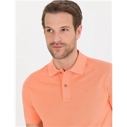 Pembe Slim Fit Polo Yaka Basic Tişört