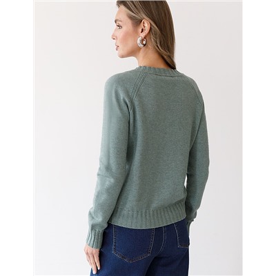 Джемпер с V вырезом из мягкой пряжи с кашемиром