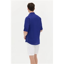 Erkek Mavi Uzun Kollu Basic Gömlek