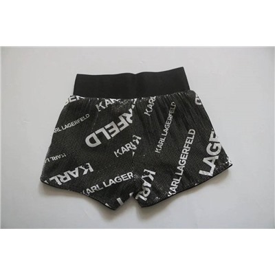 Детский комплект для девочек с пайетками, платье и шорты   КАРЛ ЛАГЕРФЕЛЬ*Д Материал внутри: 100% вискоза