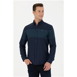 Erkek Lacivert Uzun Kollu Gömlek