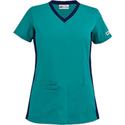UA Best Buy Scrubs V-Neck Top w/ Knit Side Panels