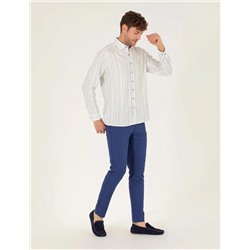 İndigo Slim Fit Kanvas Pantolon