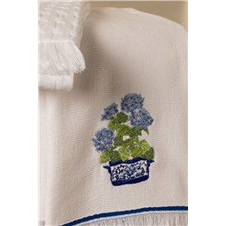 Hortensia Mutfak Havlu Seti - Beyaz/Mavi