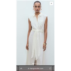 Vestido camisero lazo