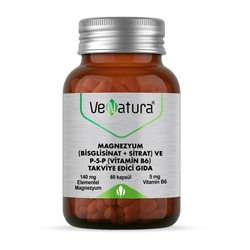 VENATURA MAGNESIUM (BISCLYCINATE + CITRATE) AND P-5-P (VITAMIN B6) 60 cap Venatura