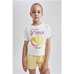 Kız Çocuk Regular Fit Kısa Kollu Tişört