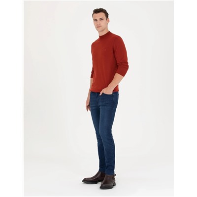 Lacivert Slim Fit Jean Pantolon