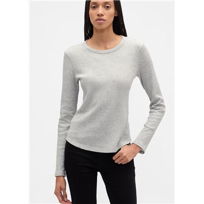 Waffle-Knit Crewneck T-Shirt