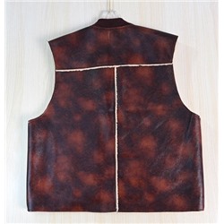 Женский ретро-модный жилет из искусственной кожи с принтом