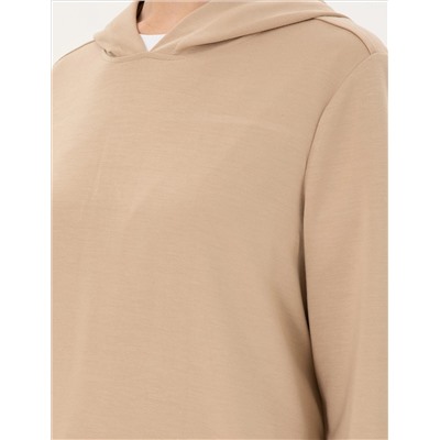 Bej Oversize Modal Kumaş Sweatshirt