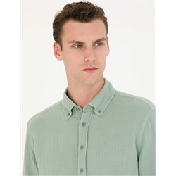 Gri Regular Fit Uzun Kollu Gömlek