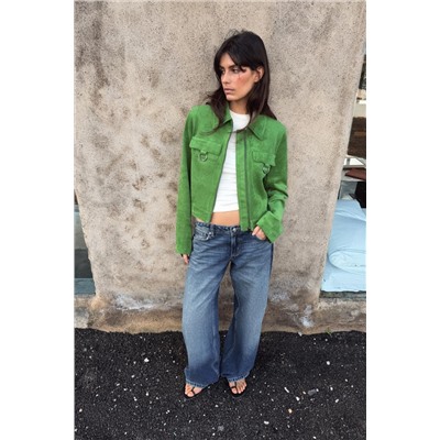 CHAQUETA CROP EFECTO ANTE