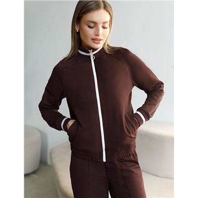 Бомбер среднего объема из футера двухнитки с эластаном