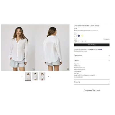 Женская льняная рубашка