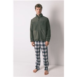 Bata corta hombre borreguito verde