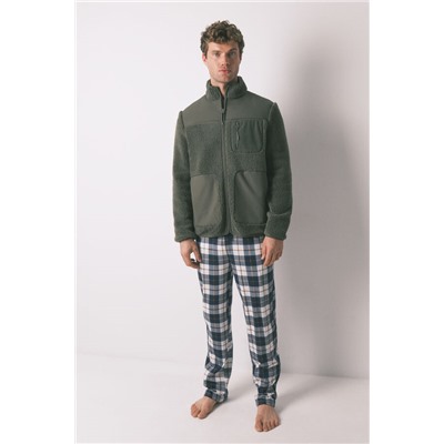 Bata corta hombre borreguito verde