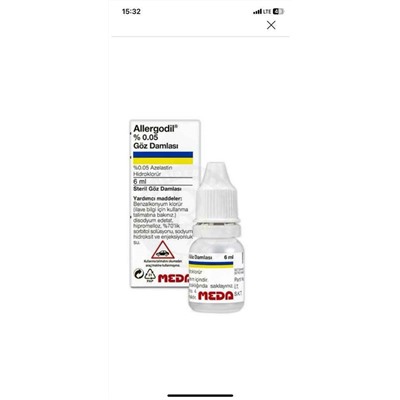 Allergodil % 0.05 Göz Damlası
