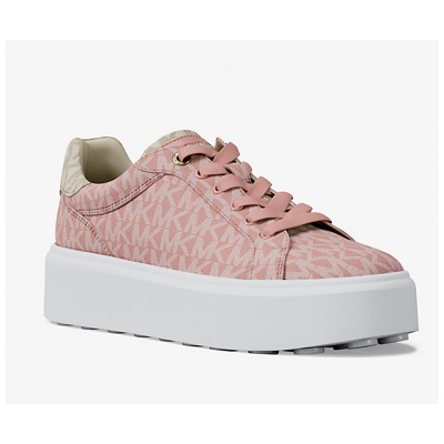 Michael Kors Outlet Romey Two-Tone Logo Platform Sneaker