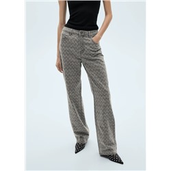 Jeans rectos detalle strass