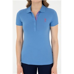 Kadın Koyu Mavi Basic Polo Yaka Tişört