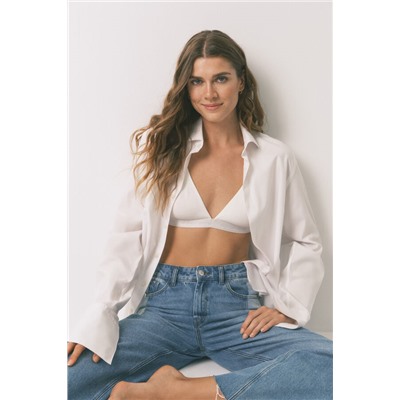 Sujetador halter FANTASTIC algodón blanco
