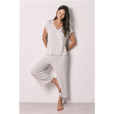 Pijama Capri viscosa suave gris