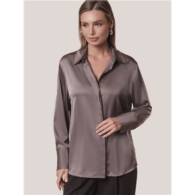 Блузка из сатина с эластаном